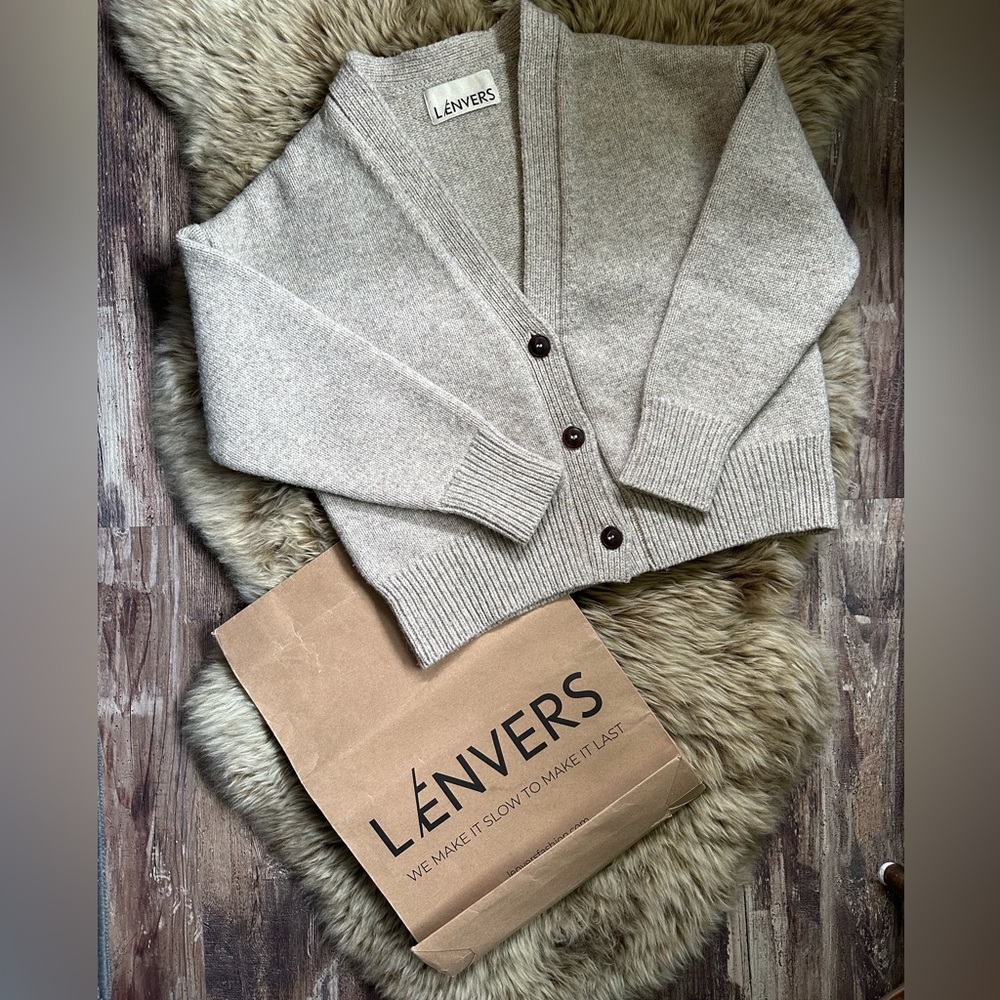 L’Envers Gray Wool Cardigan